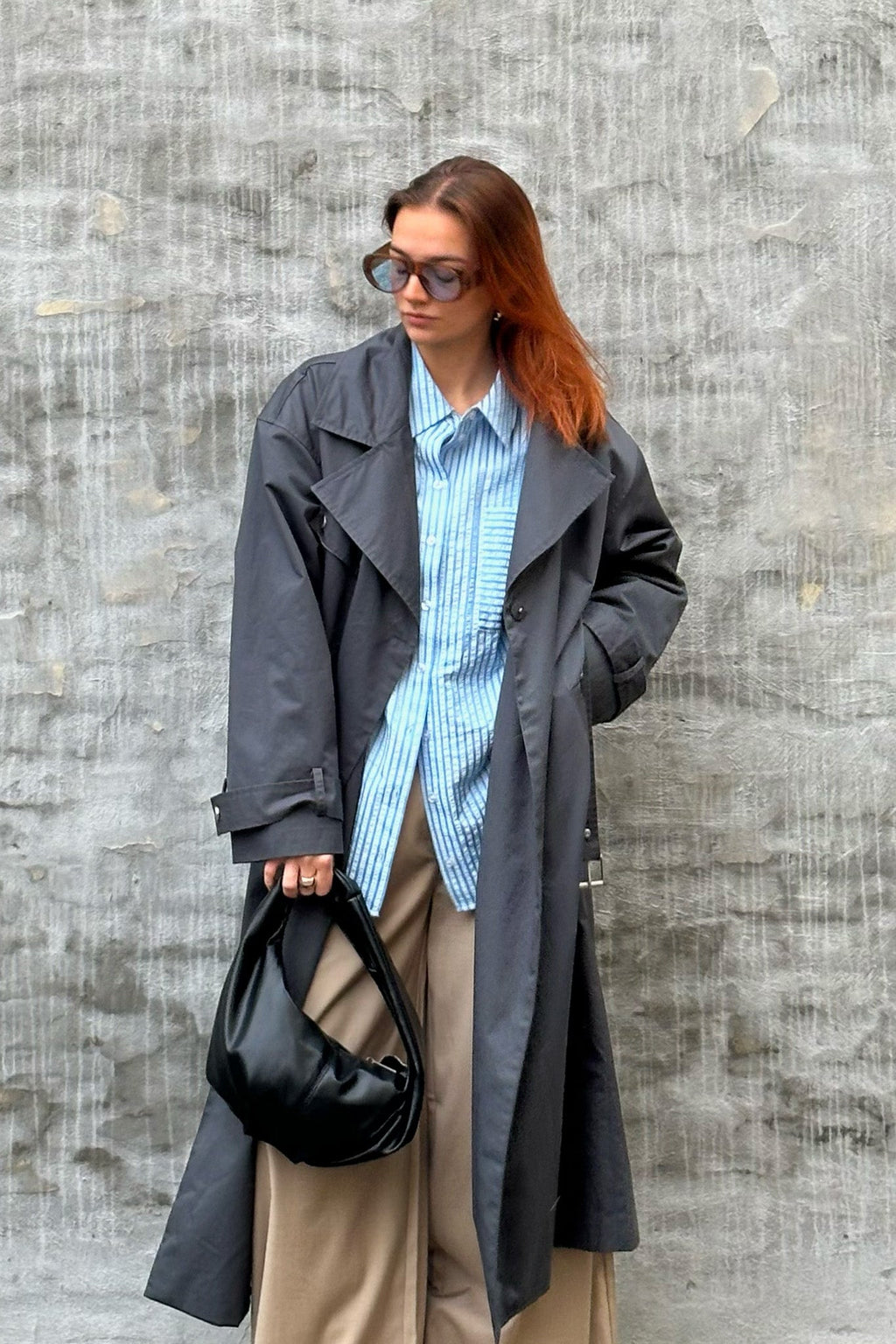 Cara Hemd Blaue Streifen