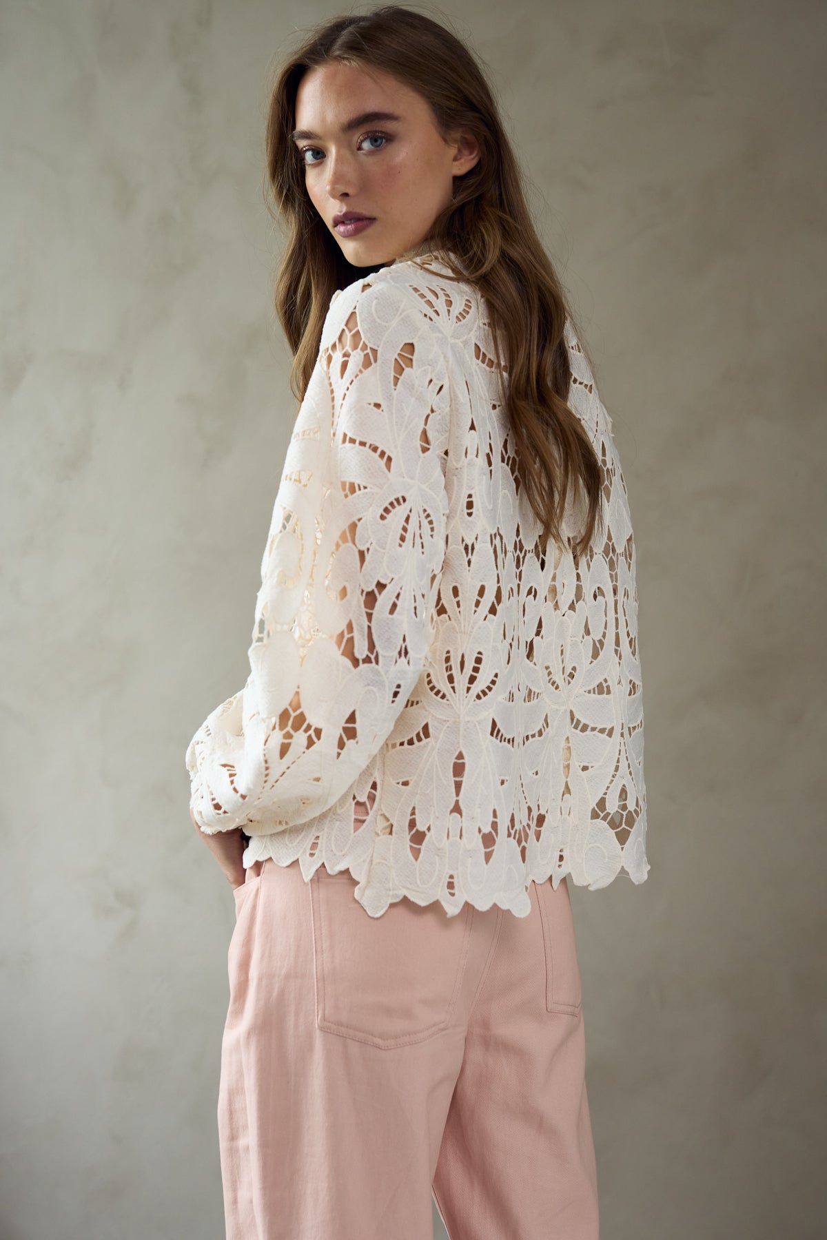Kimika Bluse Elfenbein