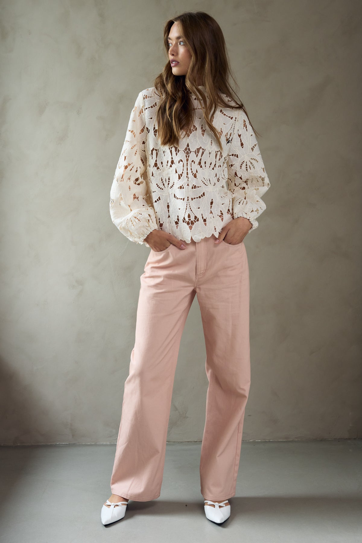 Kimika Bluse Elfenbein
