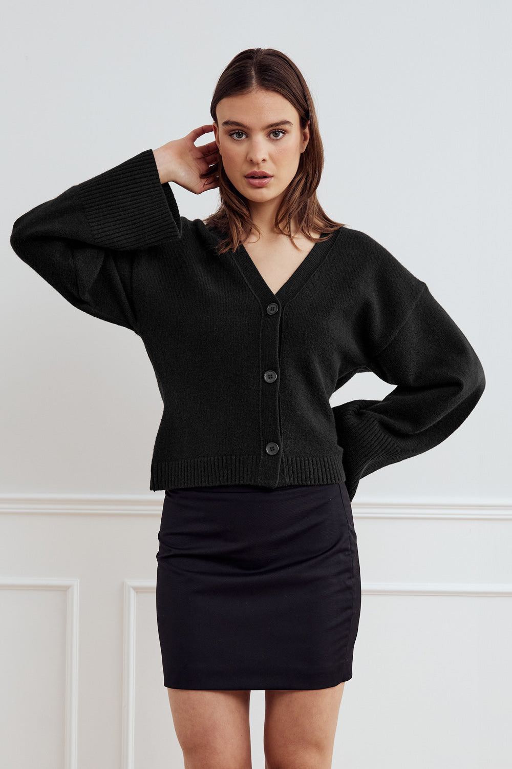 Lenyx Strickjacke Schwarz