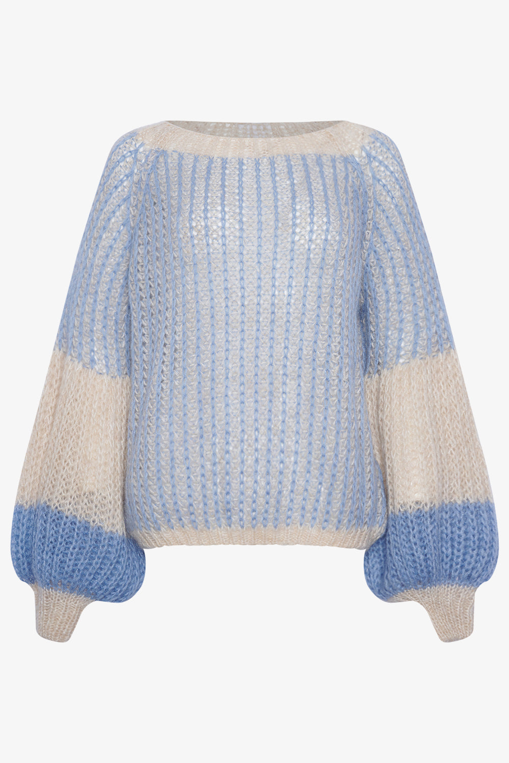 Liana Strickpullover Dusty Blue Cream