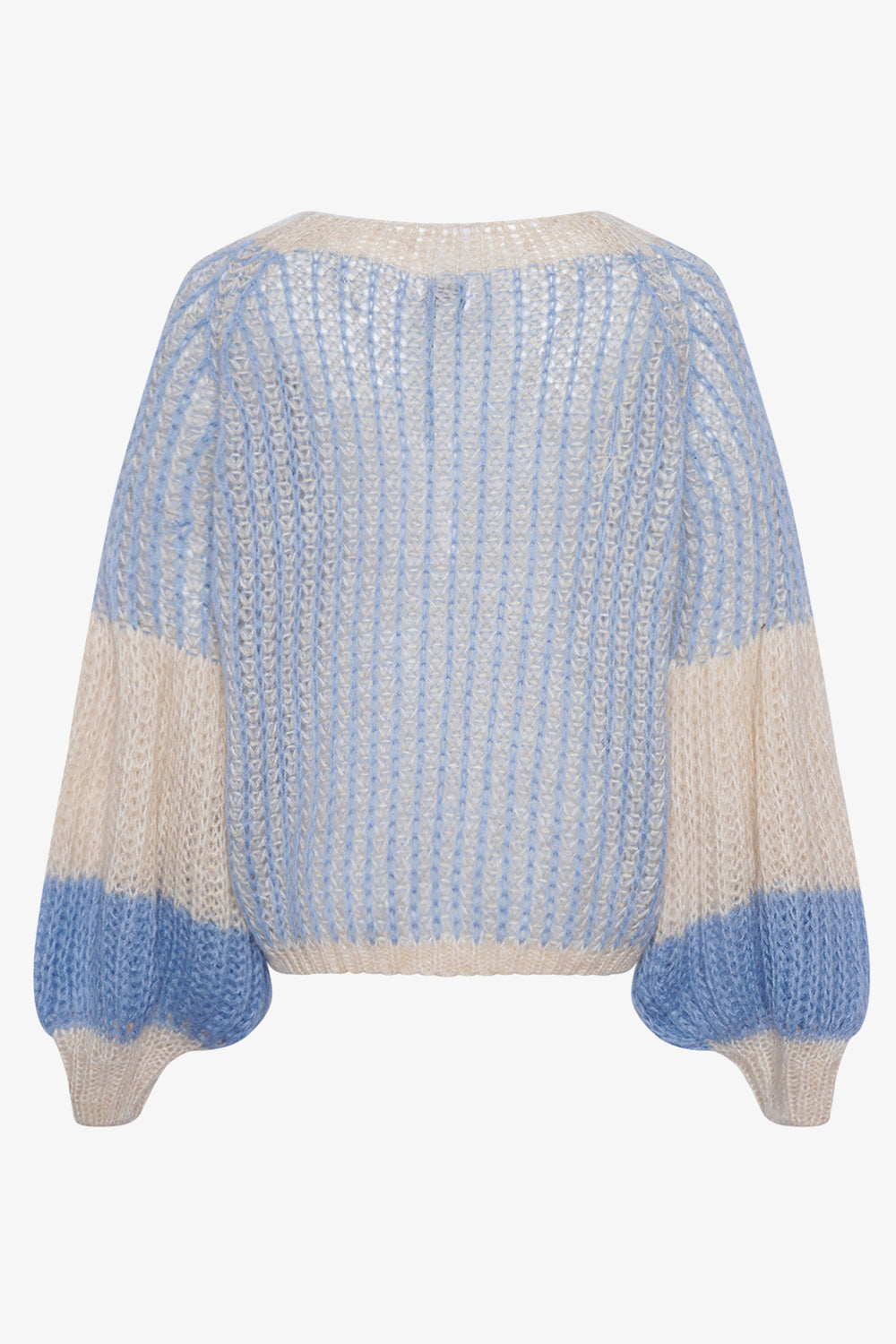 Liana Strickpullover Dusty Blue Cream