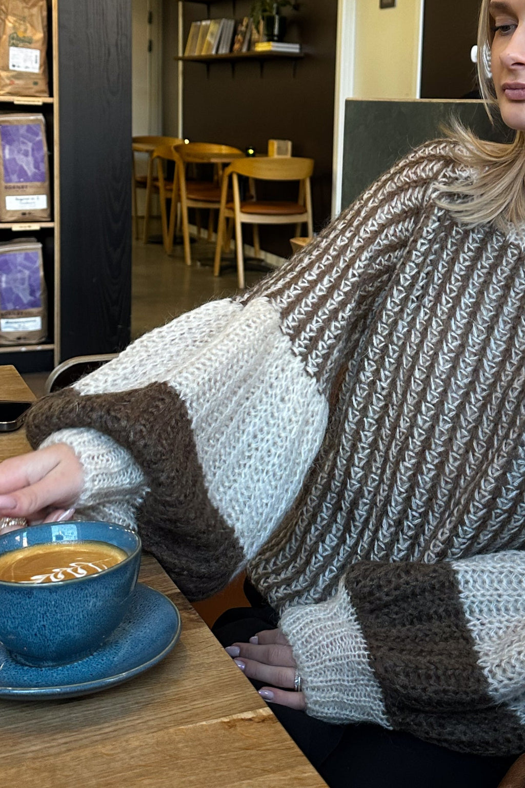 Liana Strickpullover Beige/Braun
