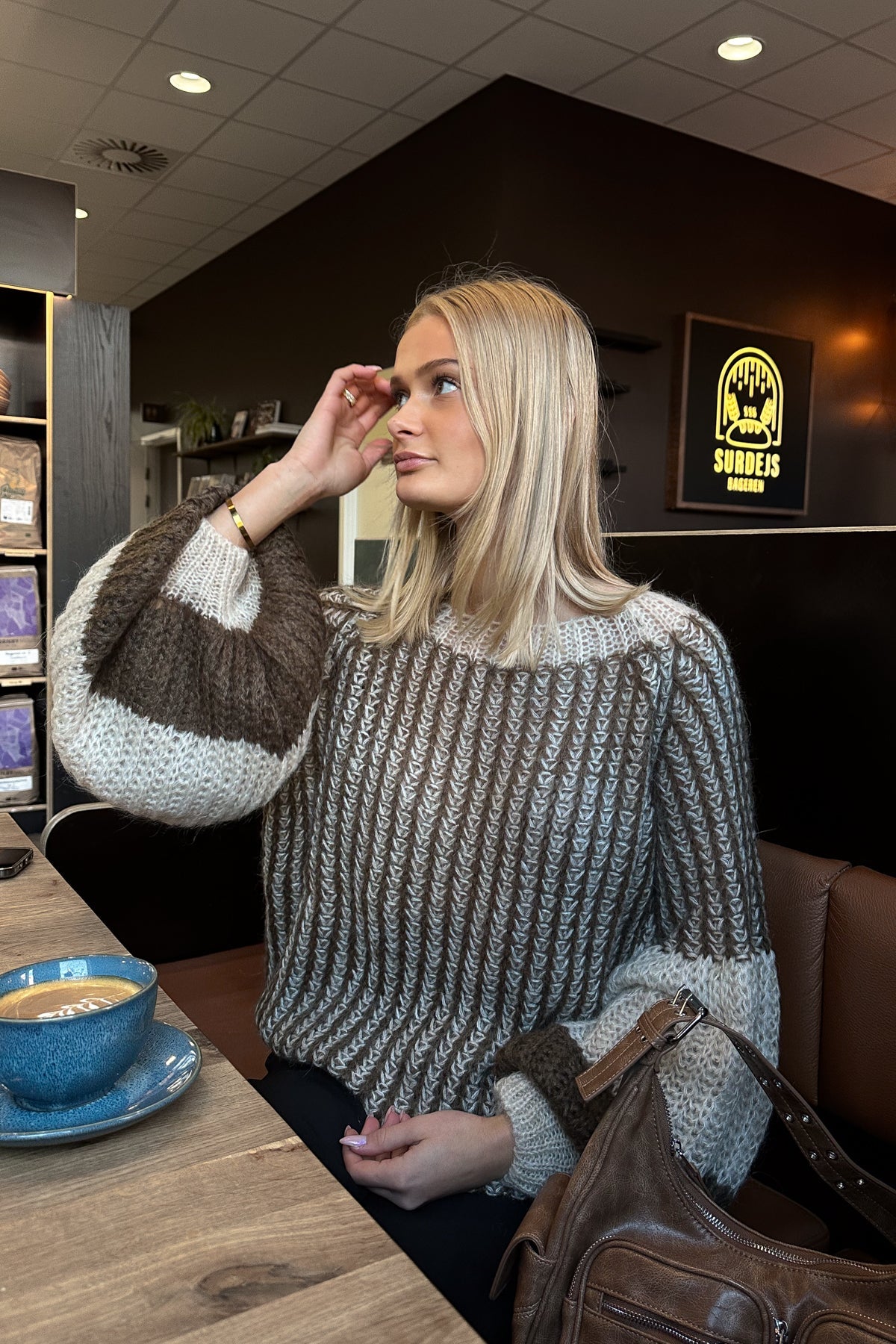 Liana Strickpullover Beige/Braun