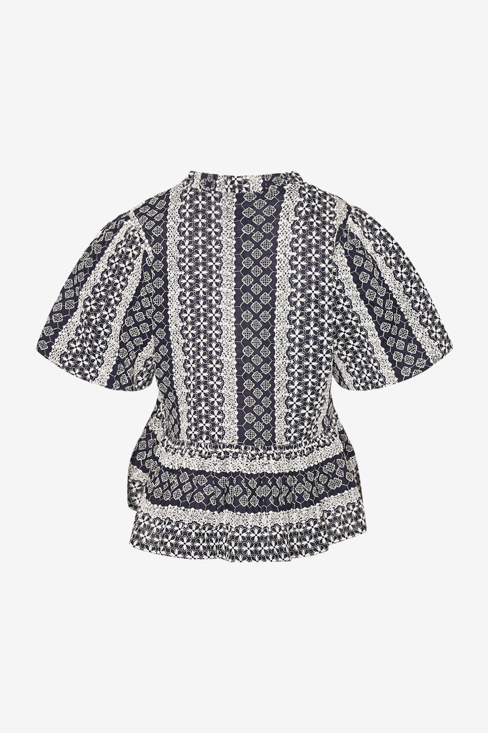 Lorraine Bluse Navy Sugar Combo