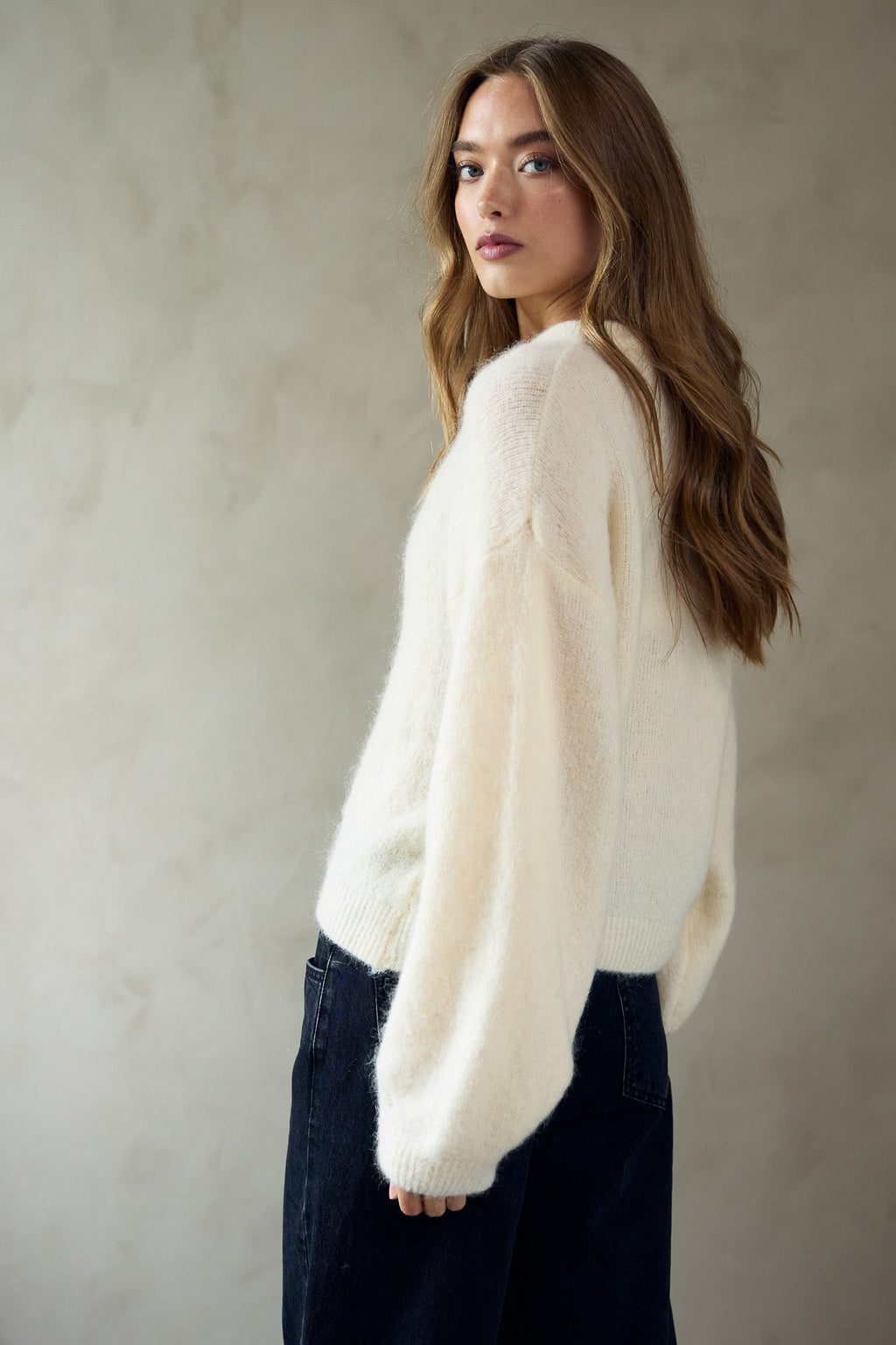 Kae Strickjacke Auster