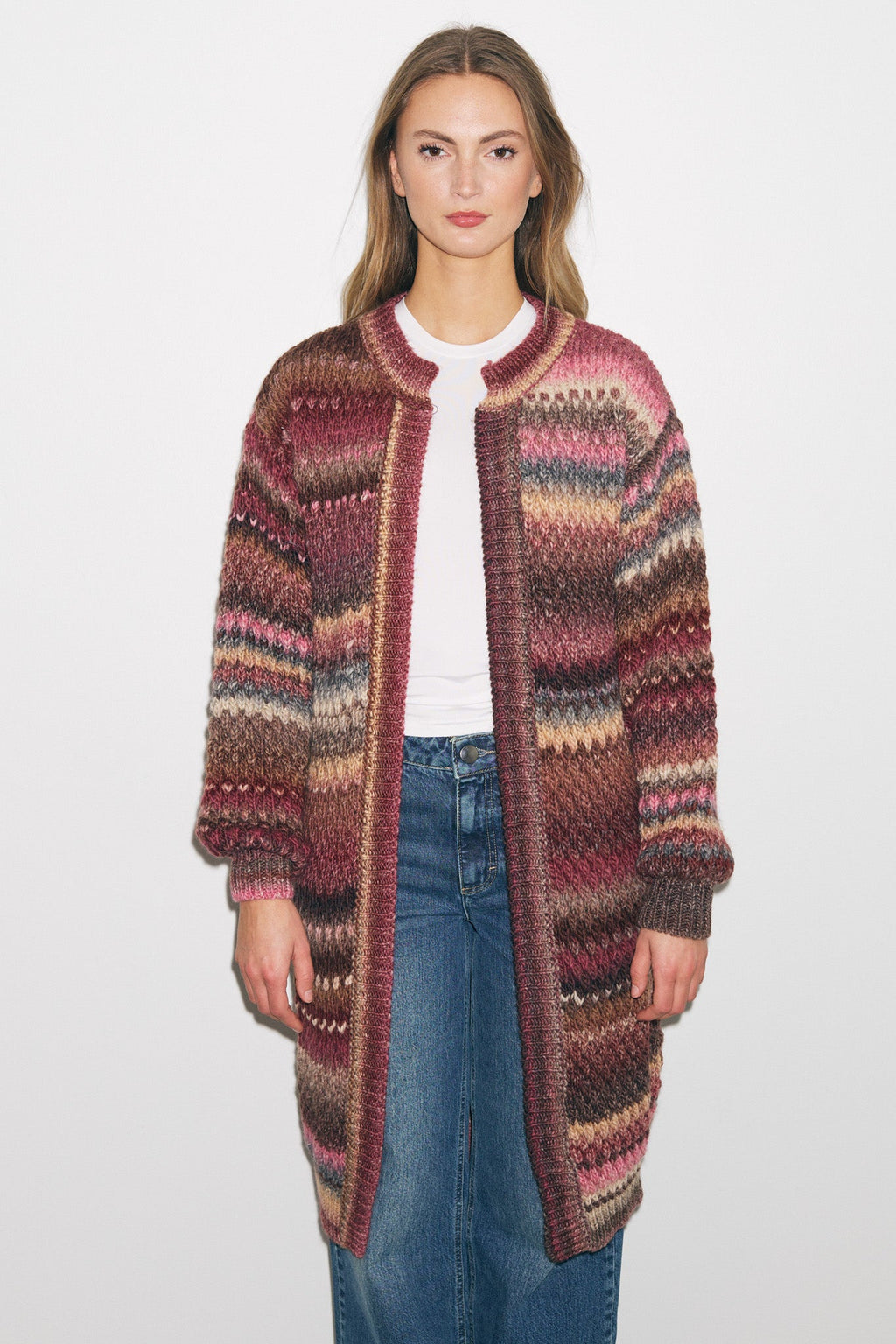 Gio Strickjacke Rostfarben meliert