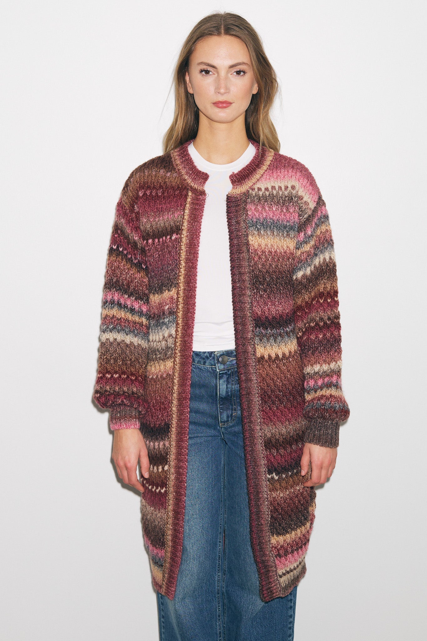 Gio Strickjacke Rostfarben meliert