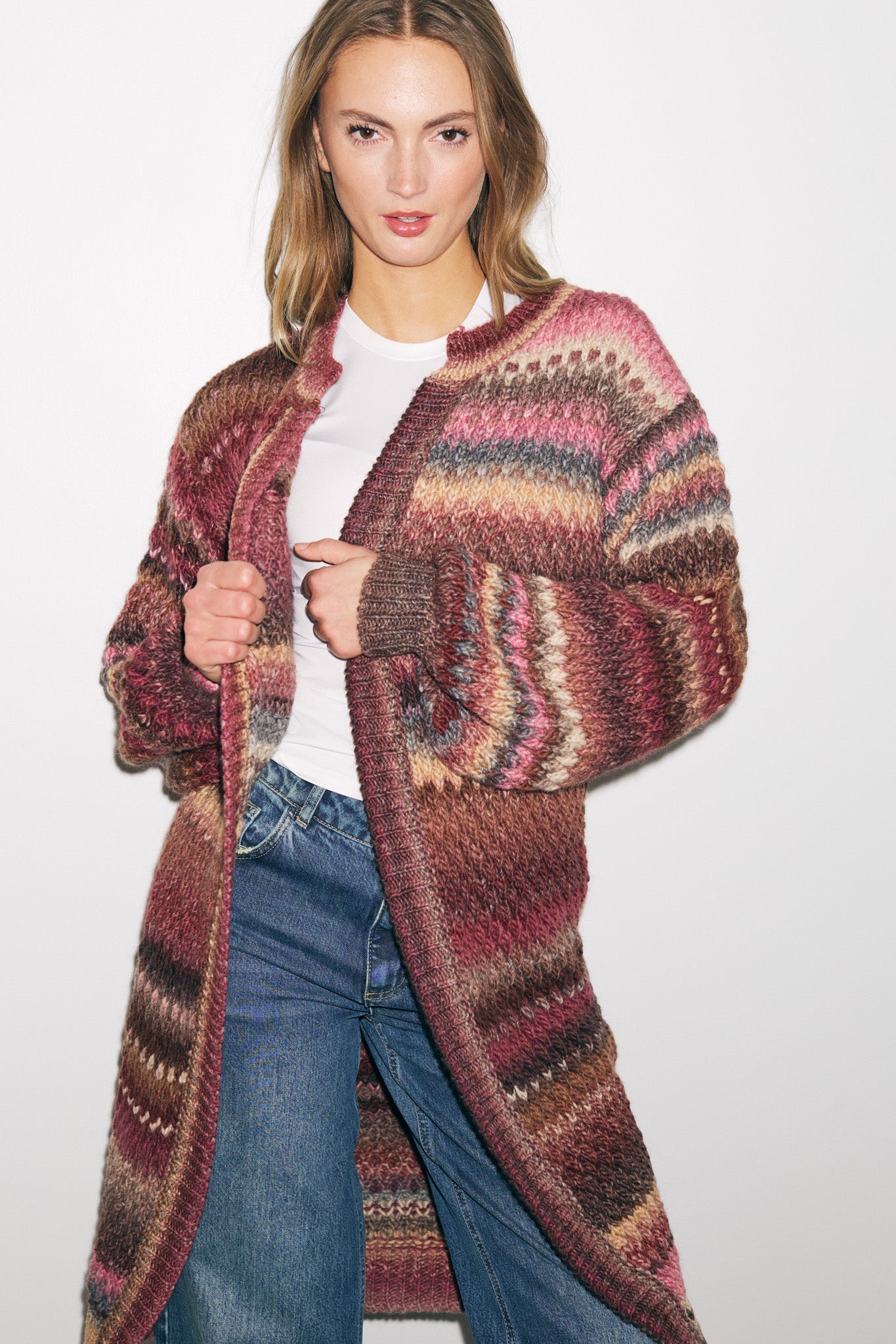 Gio Strickjacke Rostfarben meliert