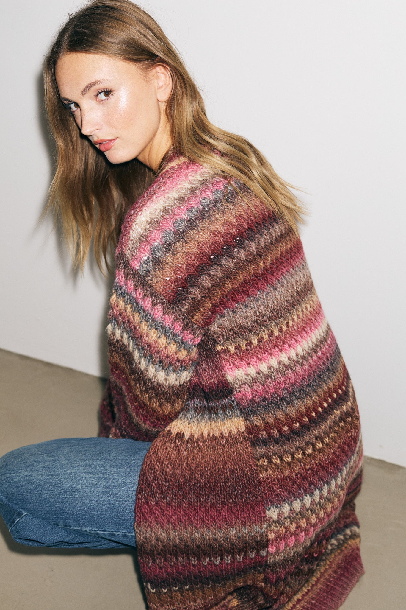 Gio Strickjacke Rostfarben meliert