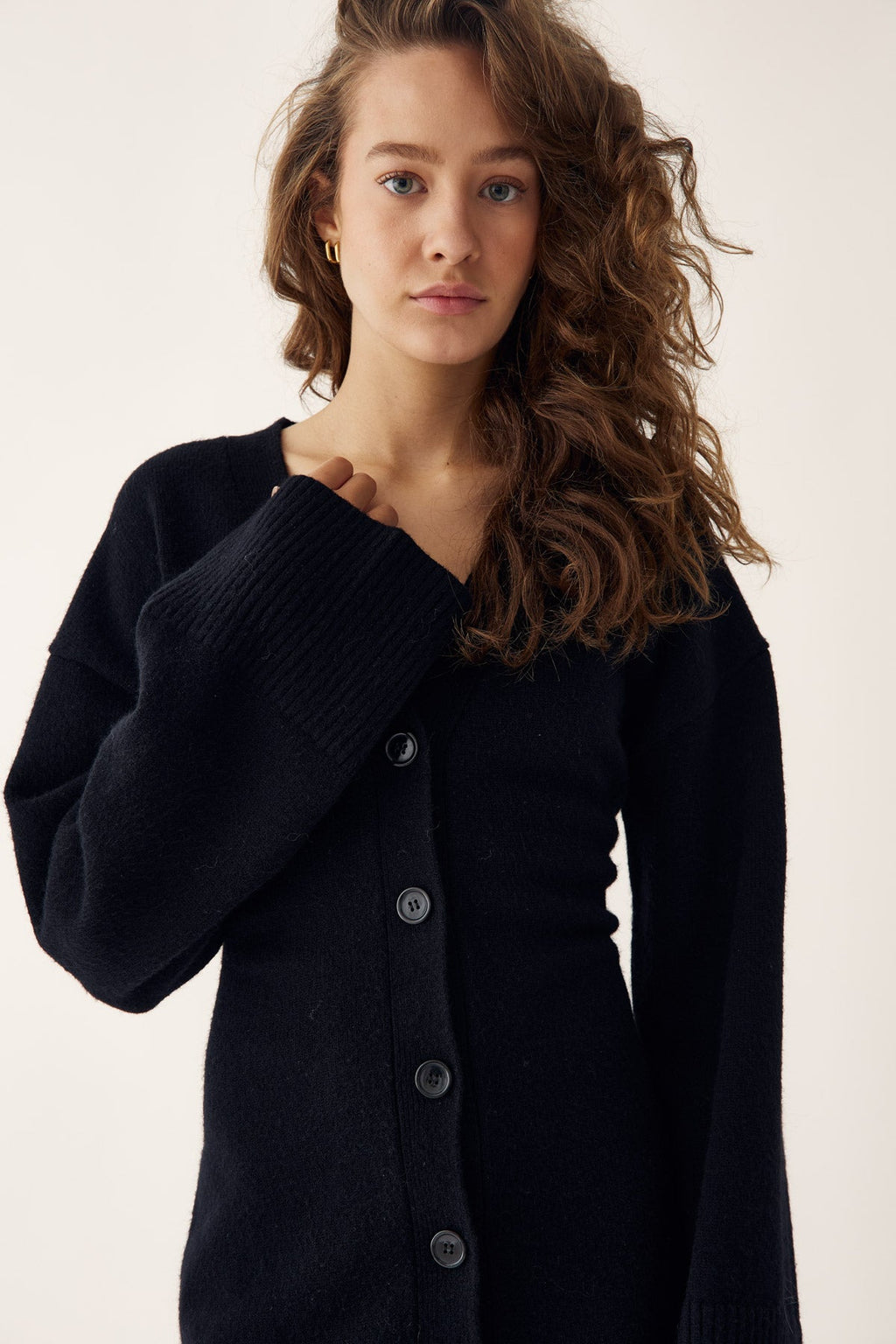 Lenyxanna Strickkleid Schwarz
