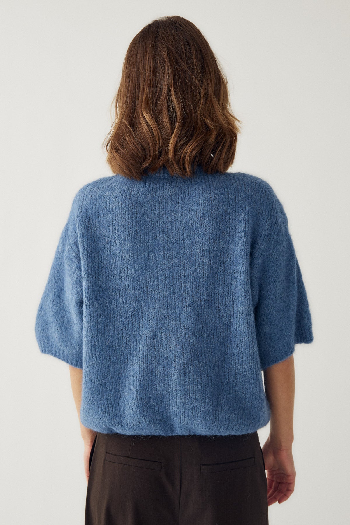 N-Kae Strickjacke aus Jeans-Melange