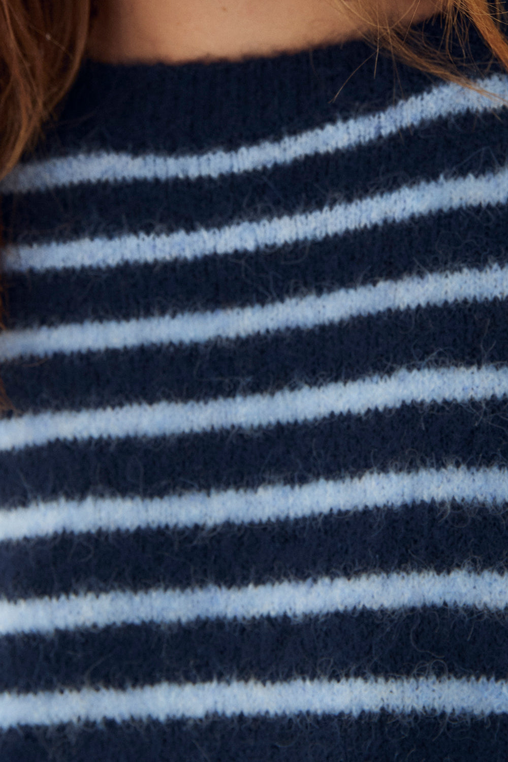 N-Mafalda Strick blau gestreift