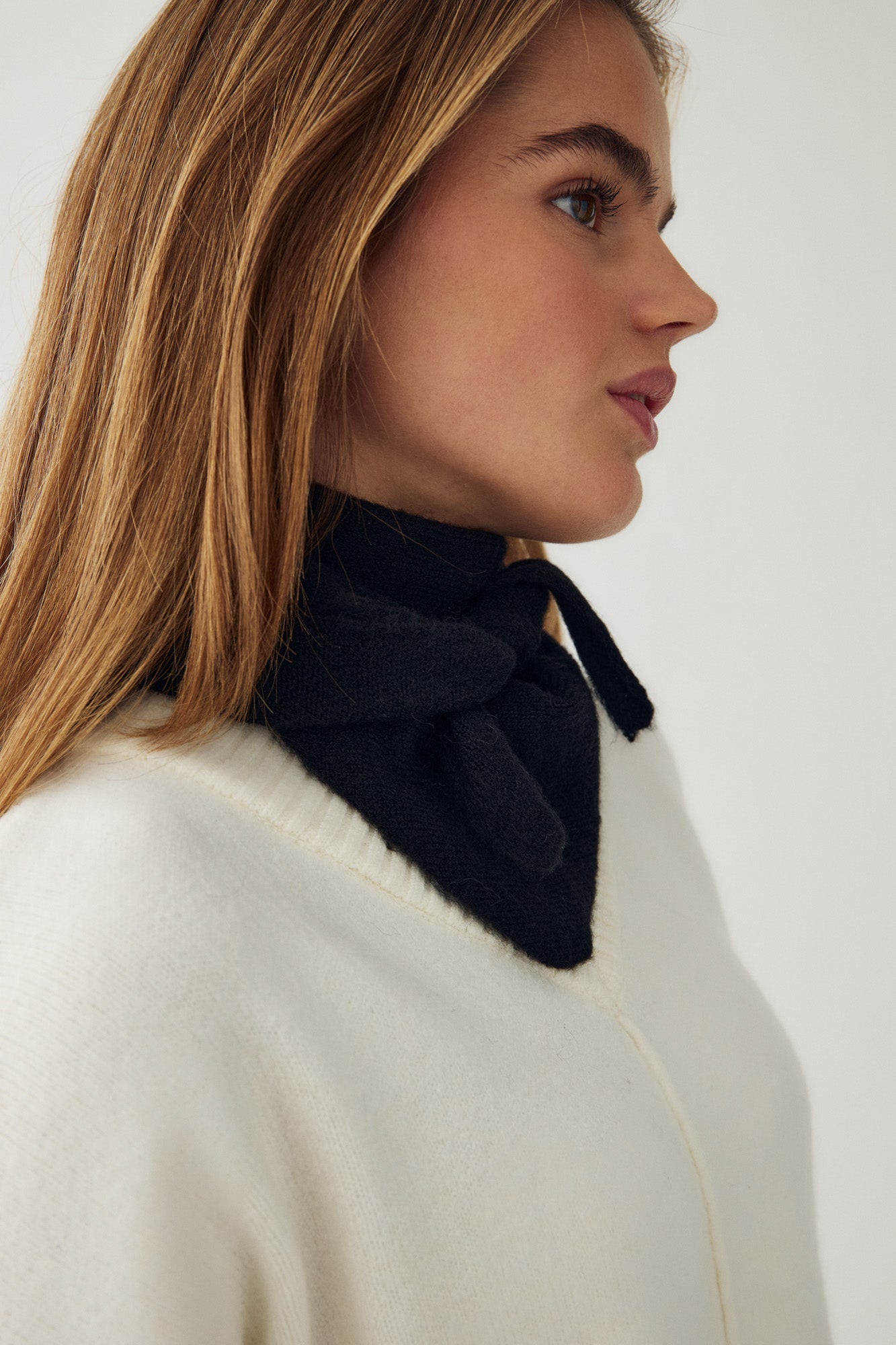 N-Loenetta Strickschal Schwarz