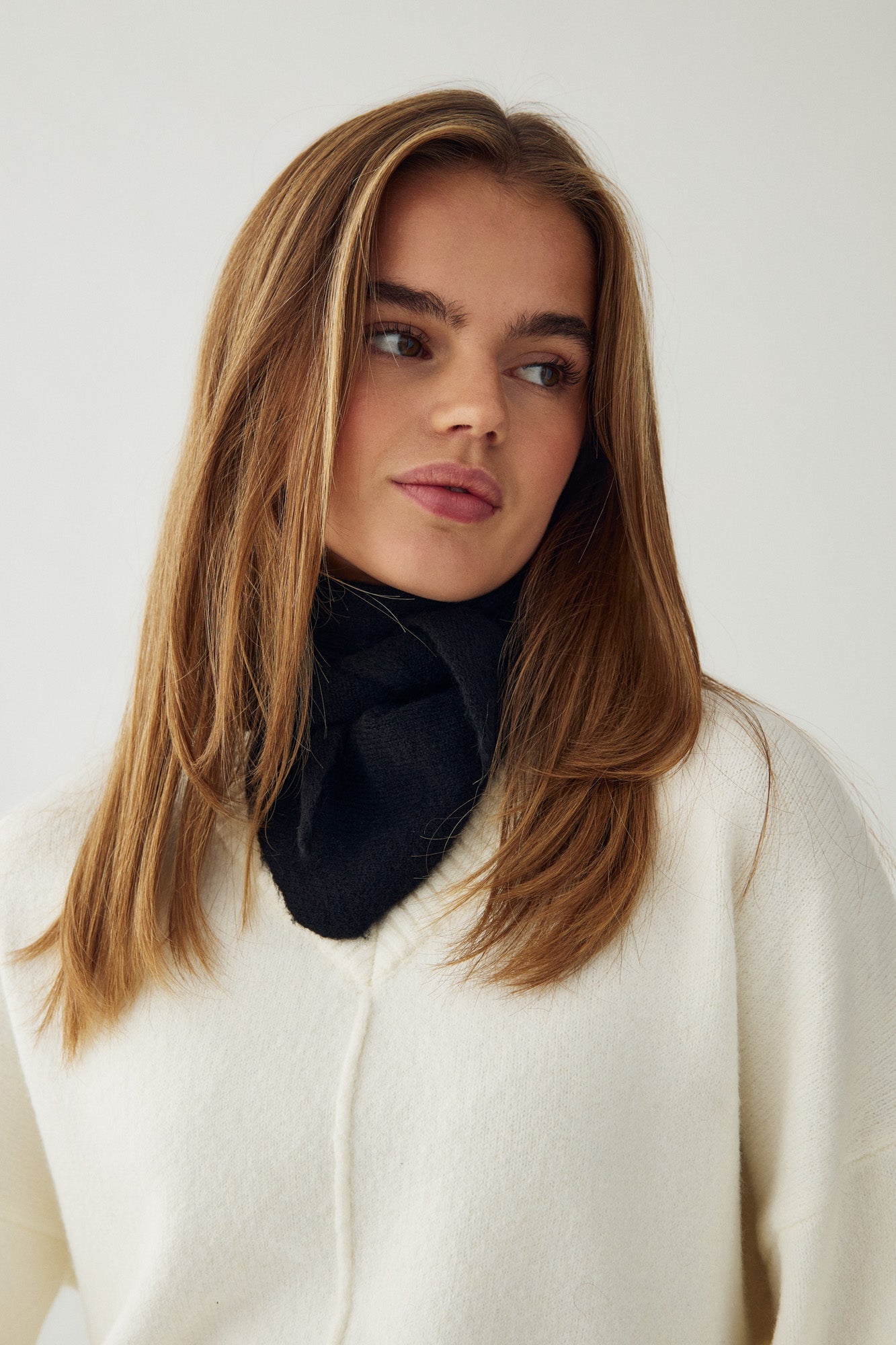 N-Loenetta Strickschal Schwarz