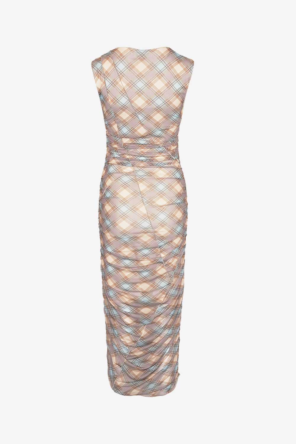 Sutton-Kleid Pastell-Karo