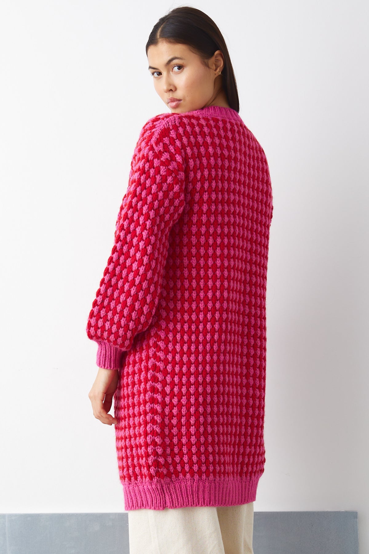 Gio Strickjacke Pink Rot Mix
