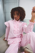 Noellas Sally Blouse Light Pink Stripe. Køb Bluser hos www.noellafashion.dk