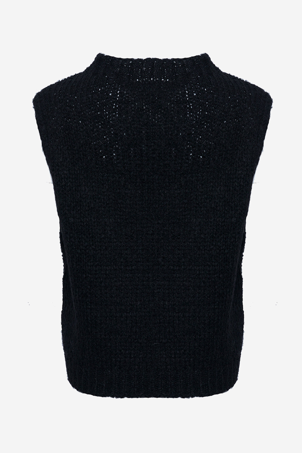 Kala-Weste aus schwarzer Wolle