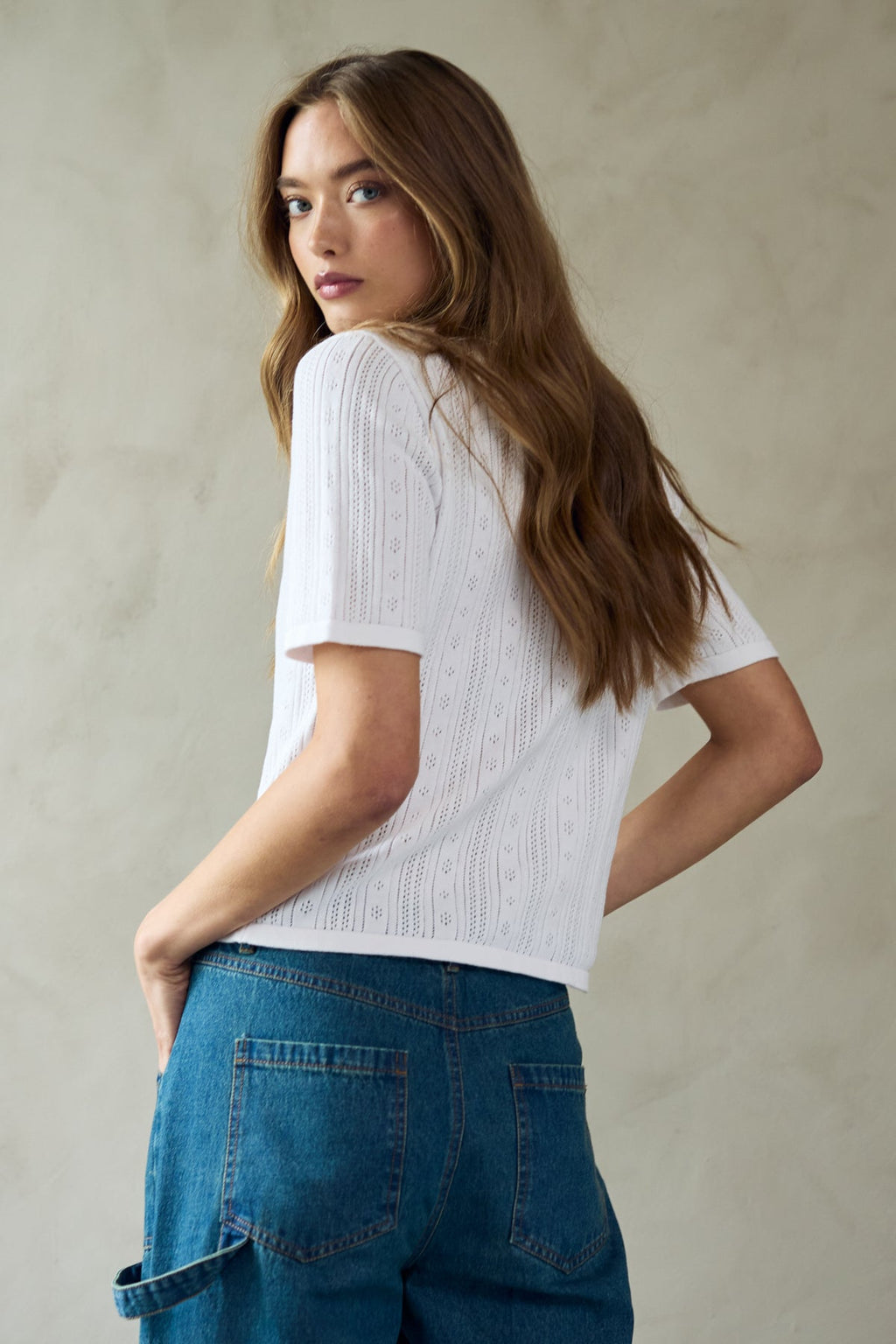 Kataleyah Strickpullover Weiß