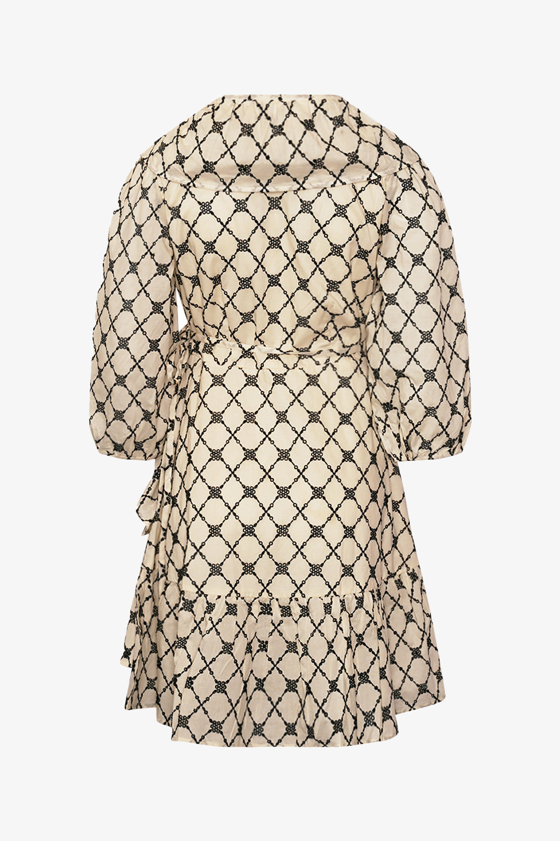 Kayann Kleid Elfenbein-Schwarz-Kombi