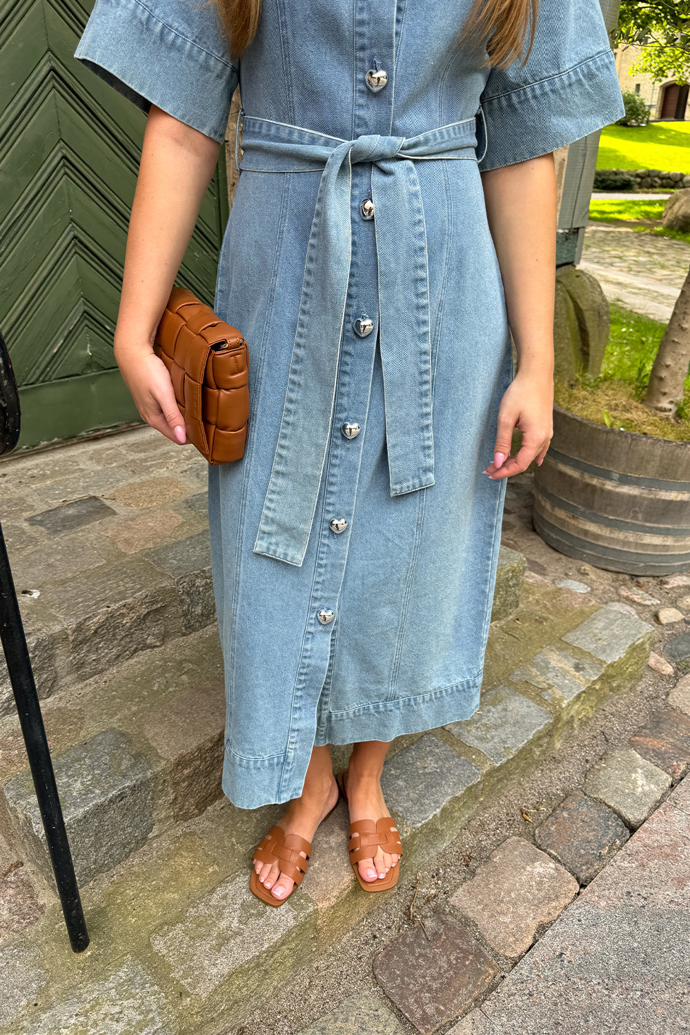Keisley-Kleid Hellblau Washed