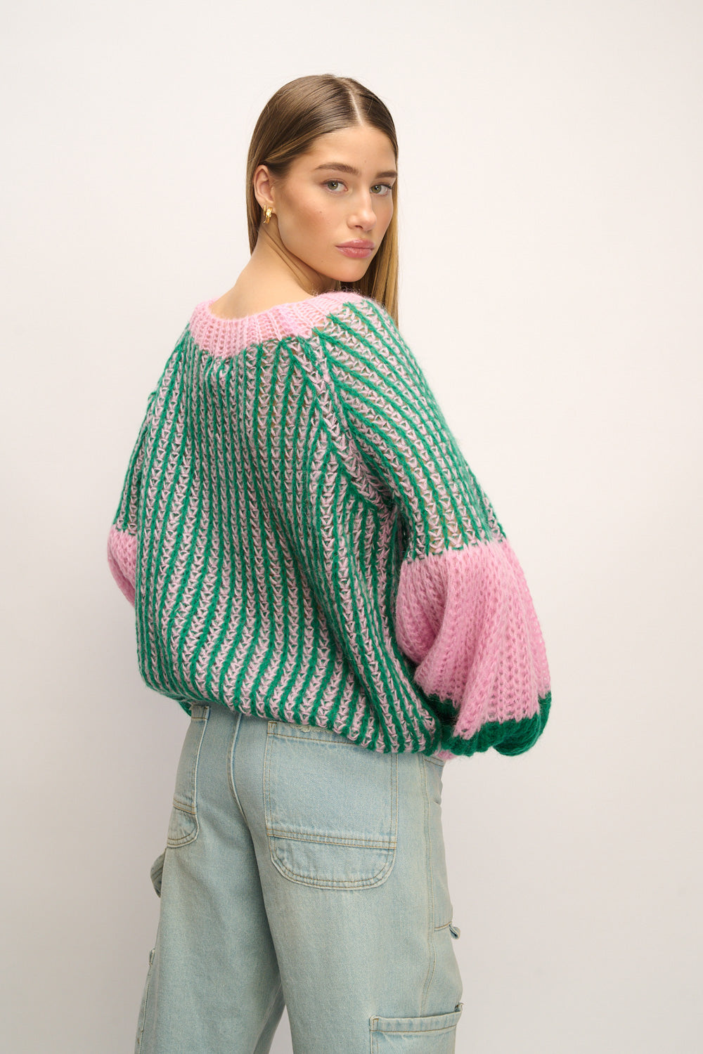Liana Strickpullover Grün Bubblegum