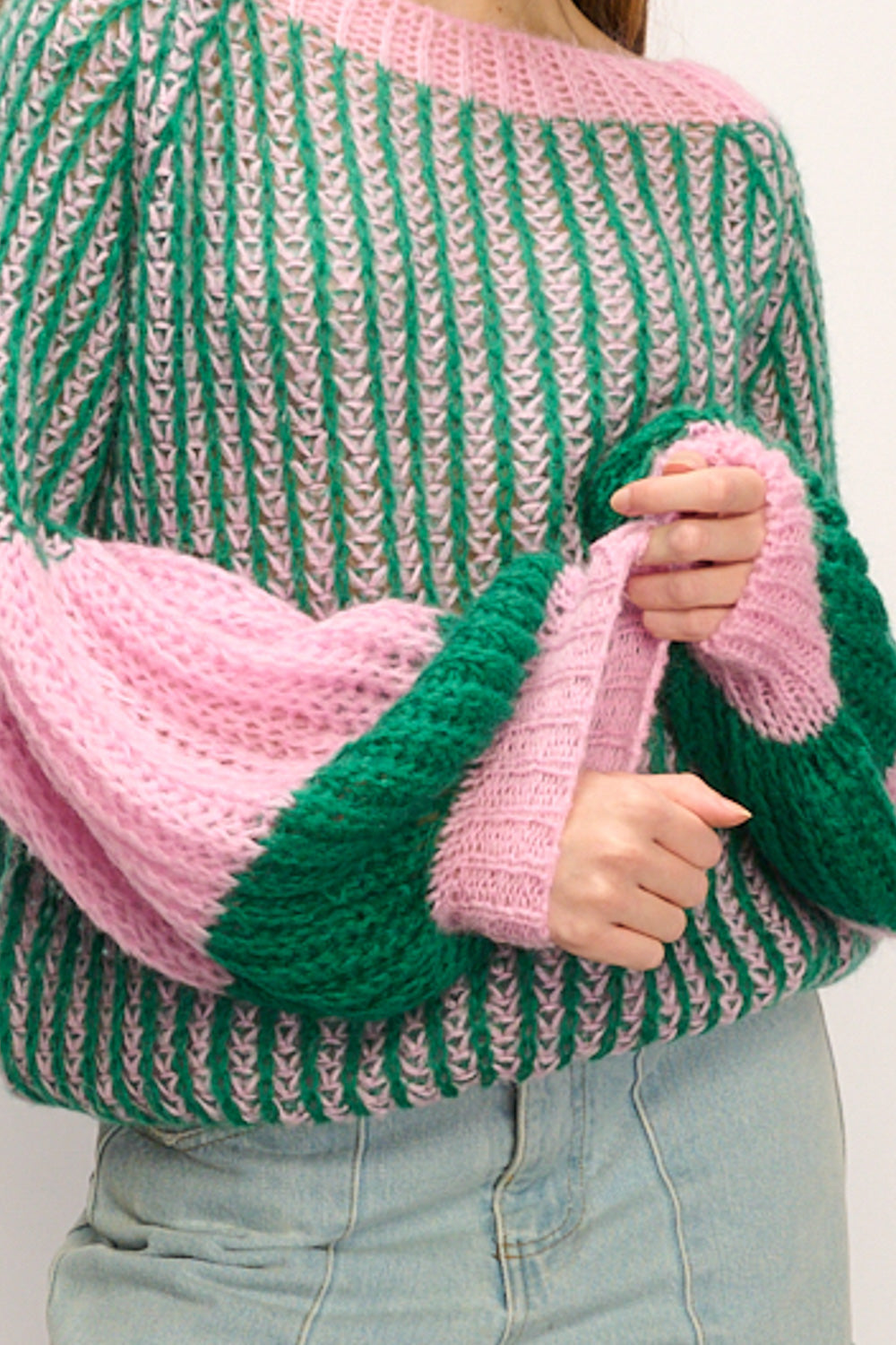 Liana Strickpullover Grün Bubblegum