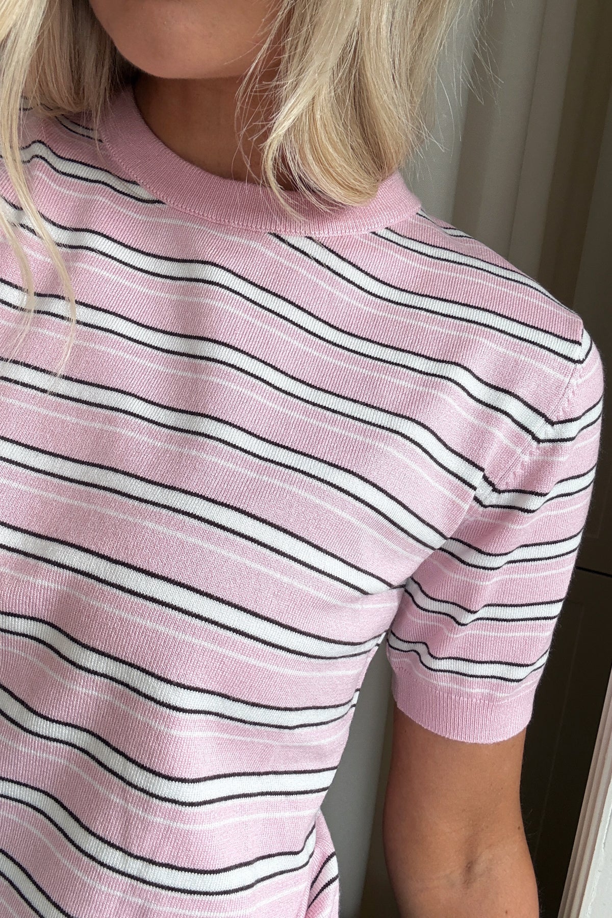 N-Muna Strick Dannia Pink Gestreift