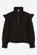 Noellas Reno Ruby Ruffle Blouse Black. Køb Bluser hos www.noellafashion.dk