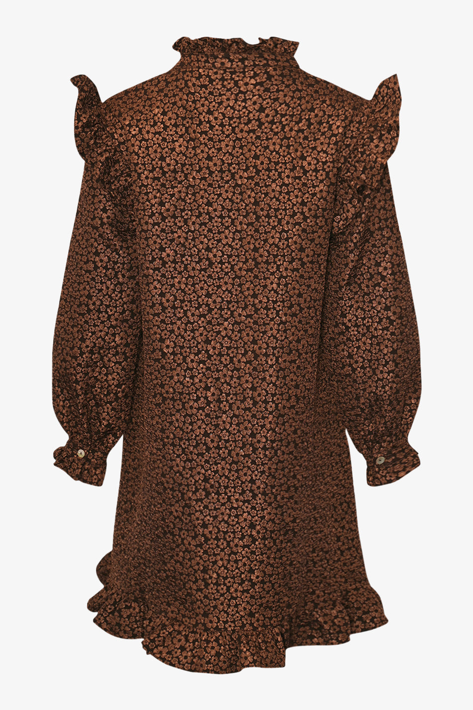 Reno Ruby Rüschenkleid Schokolade