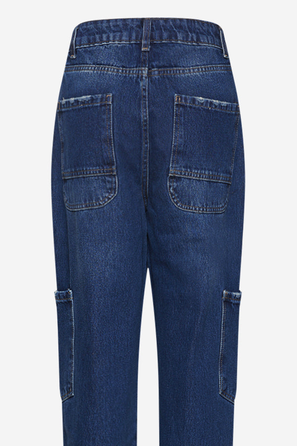 Rory Cargo-Jeans Dunkelblau Verwaschen