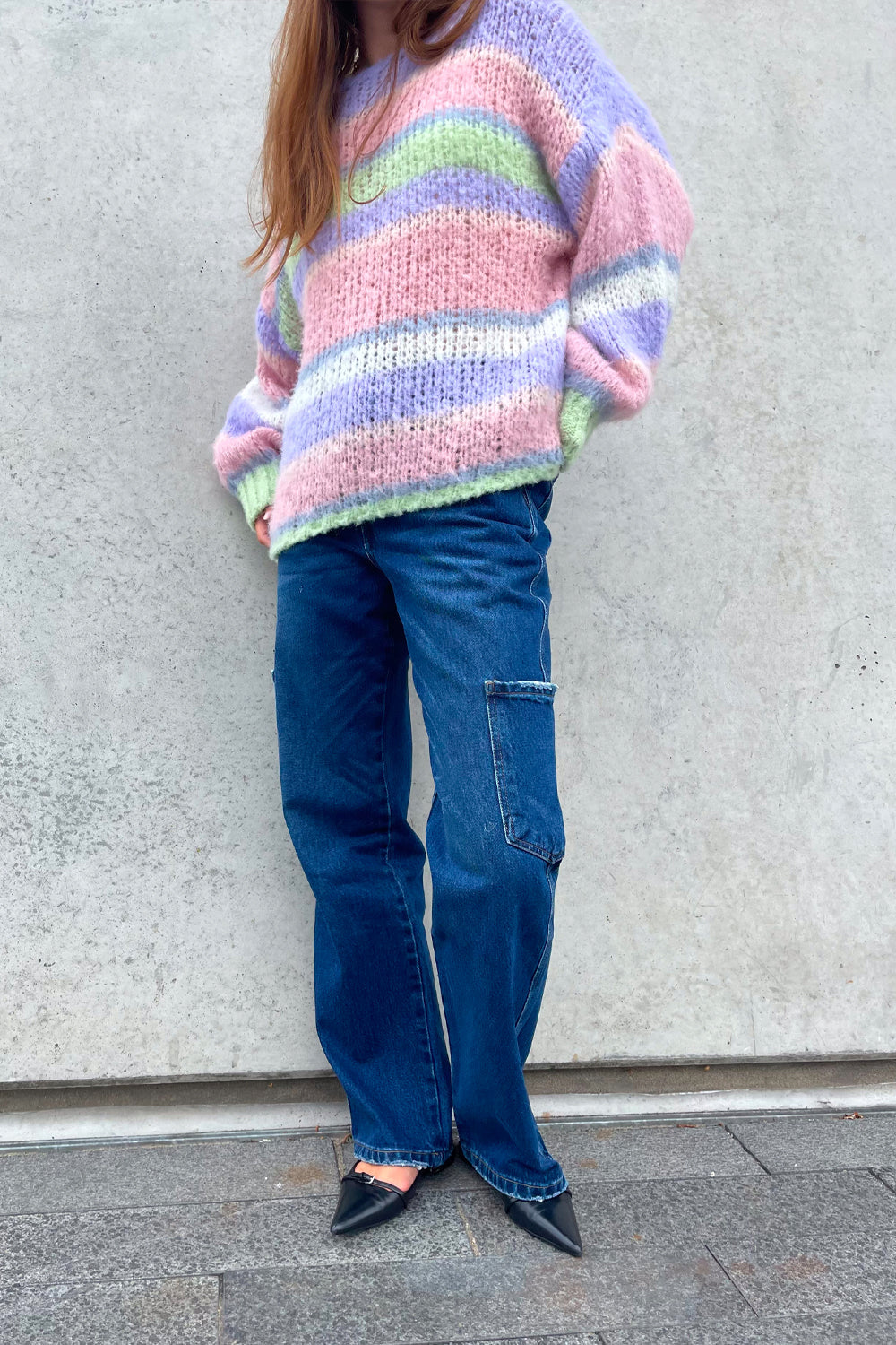 Rory Cargo-Jeans Dunkelblau Verwaschen