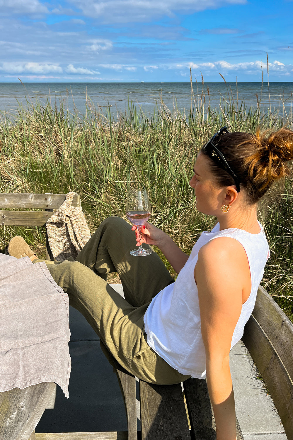Samira Leinenhose Khaki