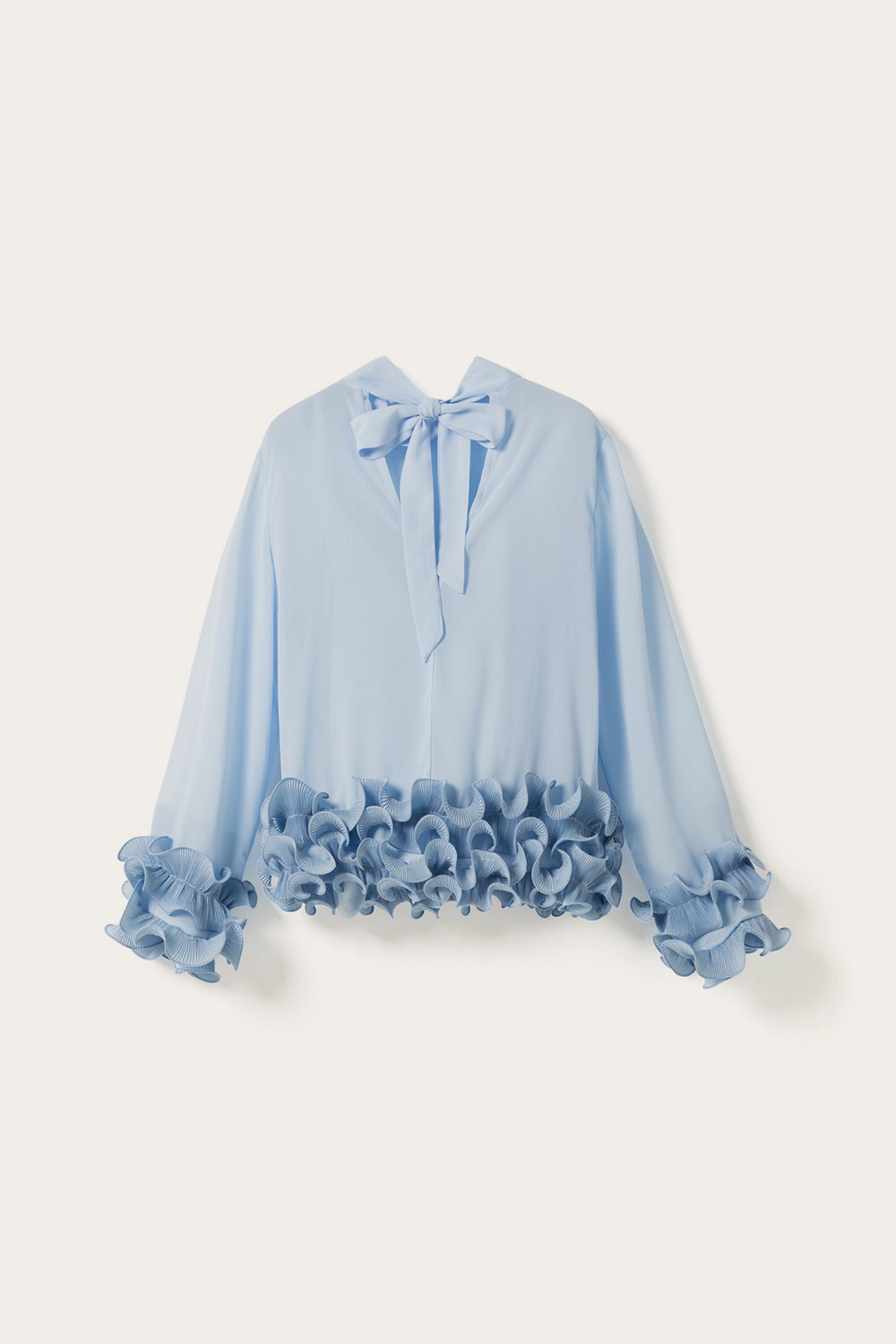 N-Latanietta Bluse Himmelblau