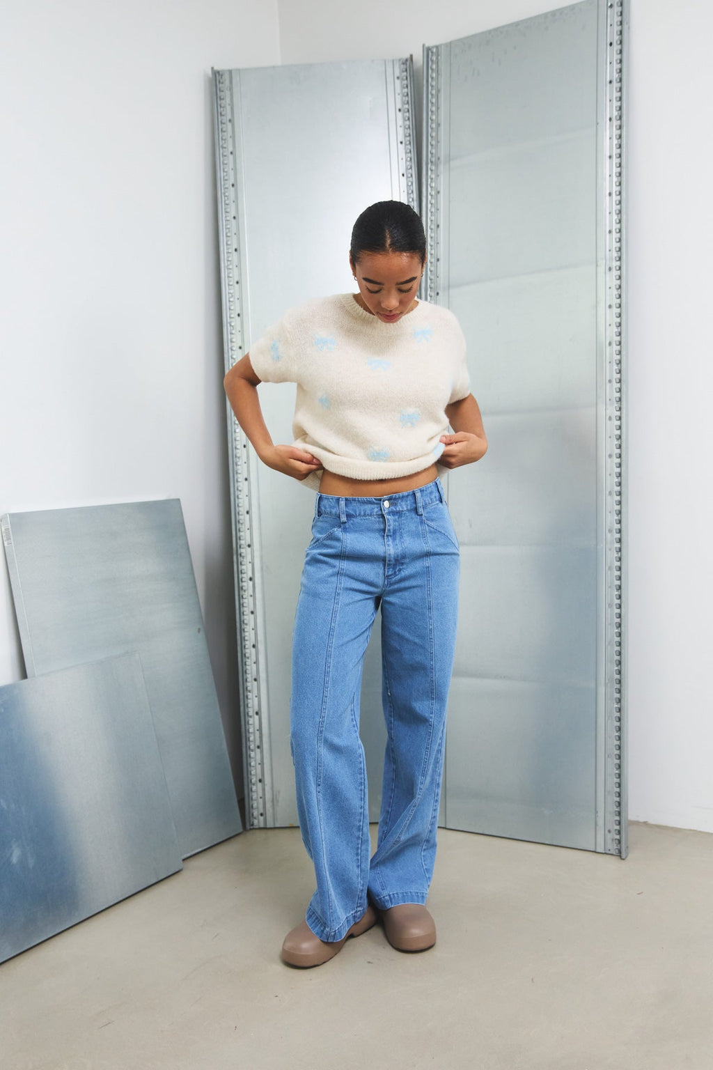 Stormy Jeans hellblaue Waschung