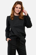 Flow Sweatshirt Rayon Dunkelgrau Karos