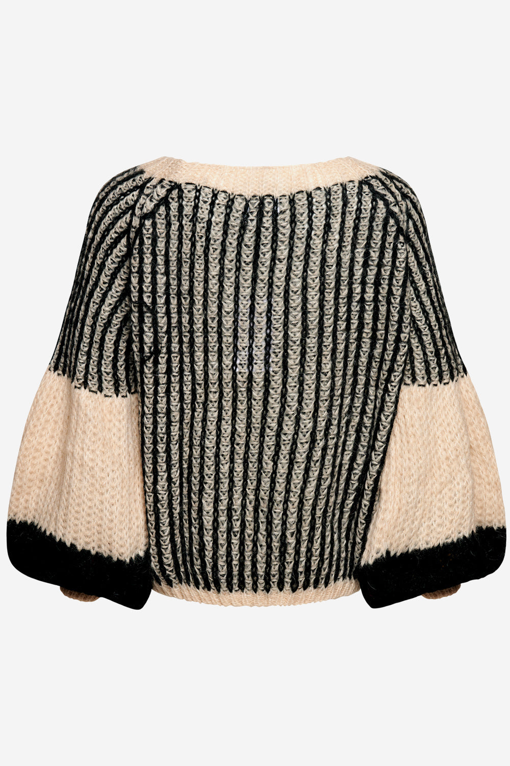 Liana Strickpullover Creme/Schwarz