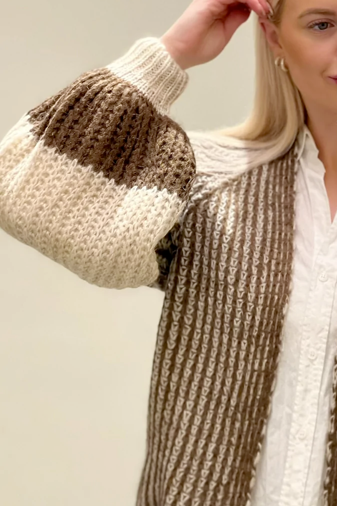 Liana Strickjacke Beige/Braun